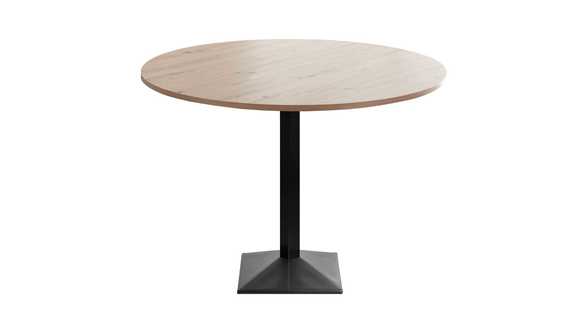 Bistrotisch Mäusbacher i.i. aus Holz in Holzfarben Tisch-Serie Big Bistro - Bistrotisch Asteiche & Schwarz - Durchmesser ca. 70 cm