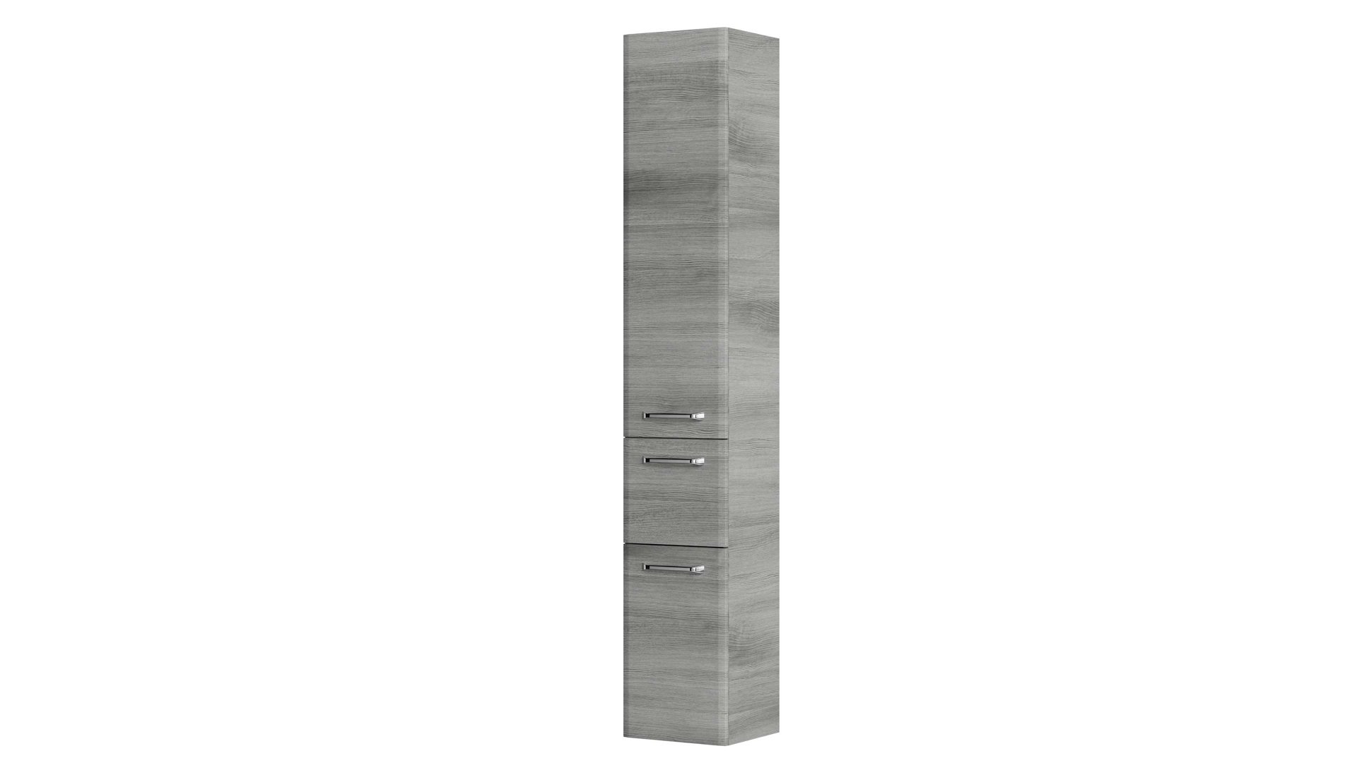 Hoch- / Seitenschrank Pelipal aus Holz in Grau pelipal Quickset 328 - Badschrank bzw. Hochschrank Graphit - zwei Türen, eine Schublade, Höhe ca. 186 cm
