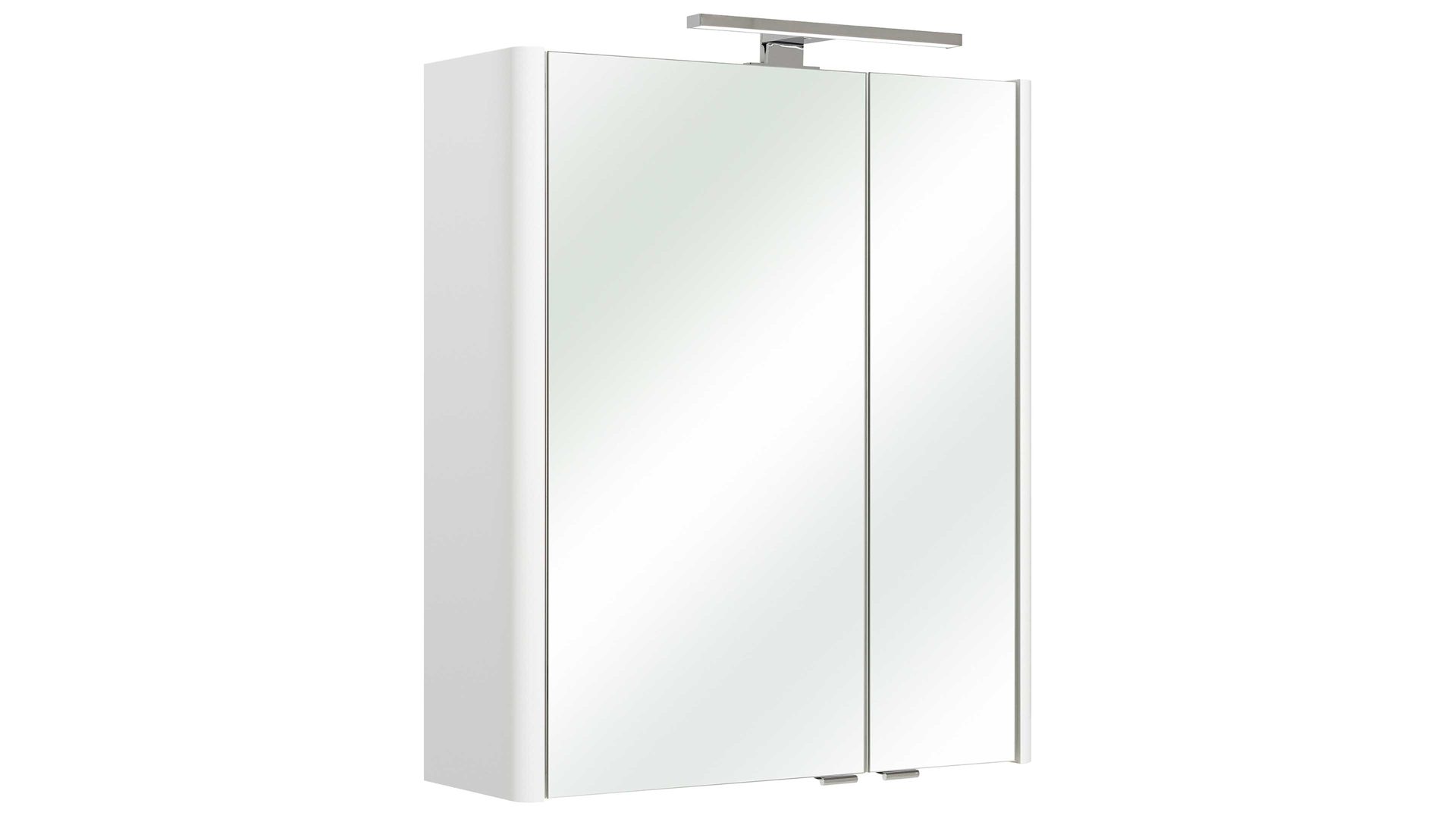 Spiegelschrank Pelipal aus Holz in Weiß pelipal Quickset 359 - Spiegelschrank mit Aufsatzleuchte Weiß - zwei Türen, Breite ca. 60 cm