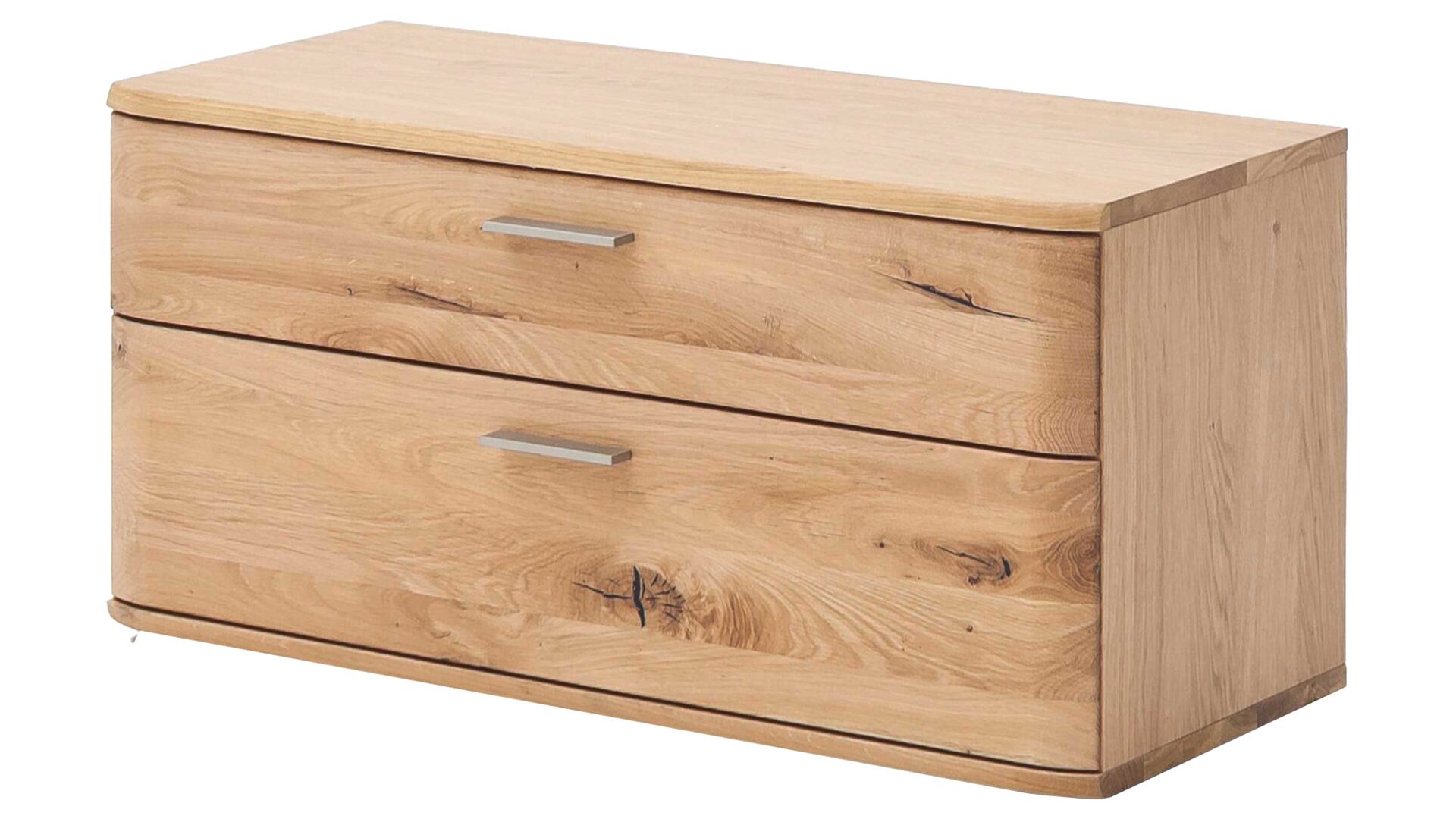 Garderobenbank Mca furniture aus Holz in Holzfarben Garderobenbank Nilo biancofarbene Balkeneiche – ca. 90 x 38 cm
