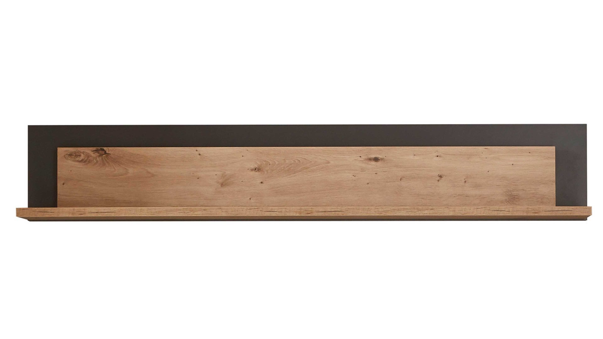 Wandregal Mca furniture aus Holz in Holzfarben Wohnprogramm Meran - Wandboard Balkeneiche - Länge ca. 139 cm