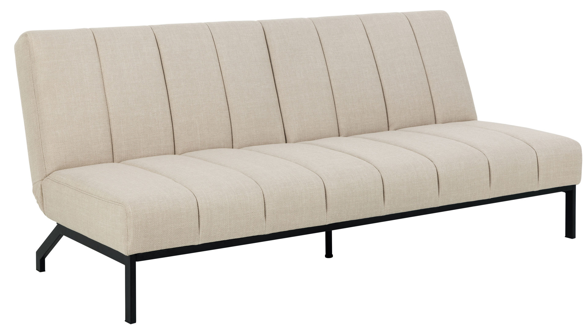 Schlafsofa Actona group aus Stoff in Beige Schlafsofa Caix beiger Bezug Basel 24 - Länge ca. 198 cm