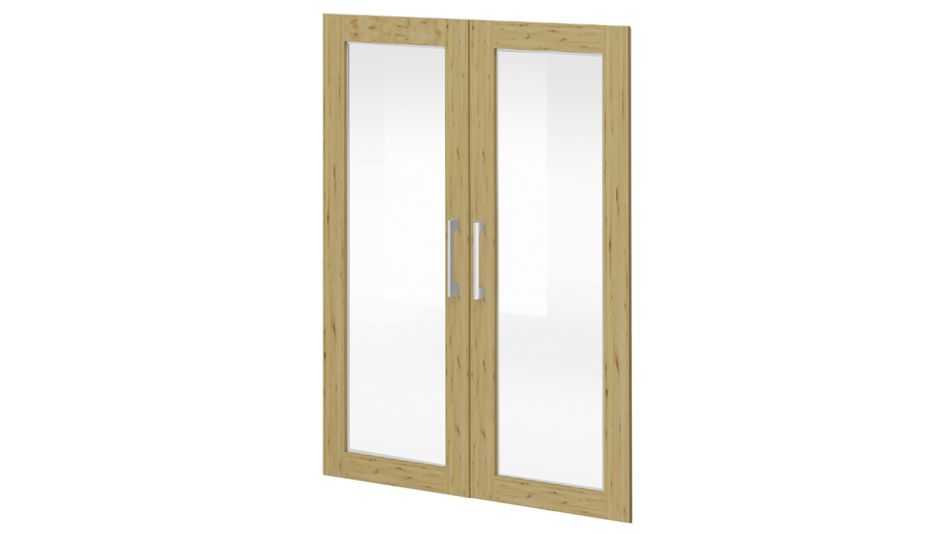 Türen-Set Mäusbacher aus Holz in Holzfarben Büroprogramm Big Profi Office - 2er-Set Türen Asteiche & Glas - zwei Türen, ca. 77 x 104 cm
