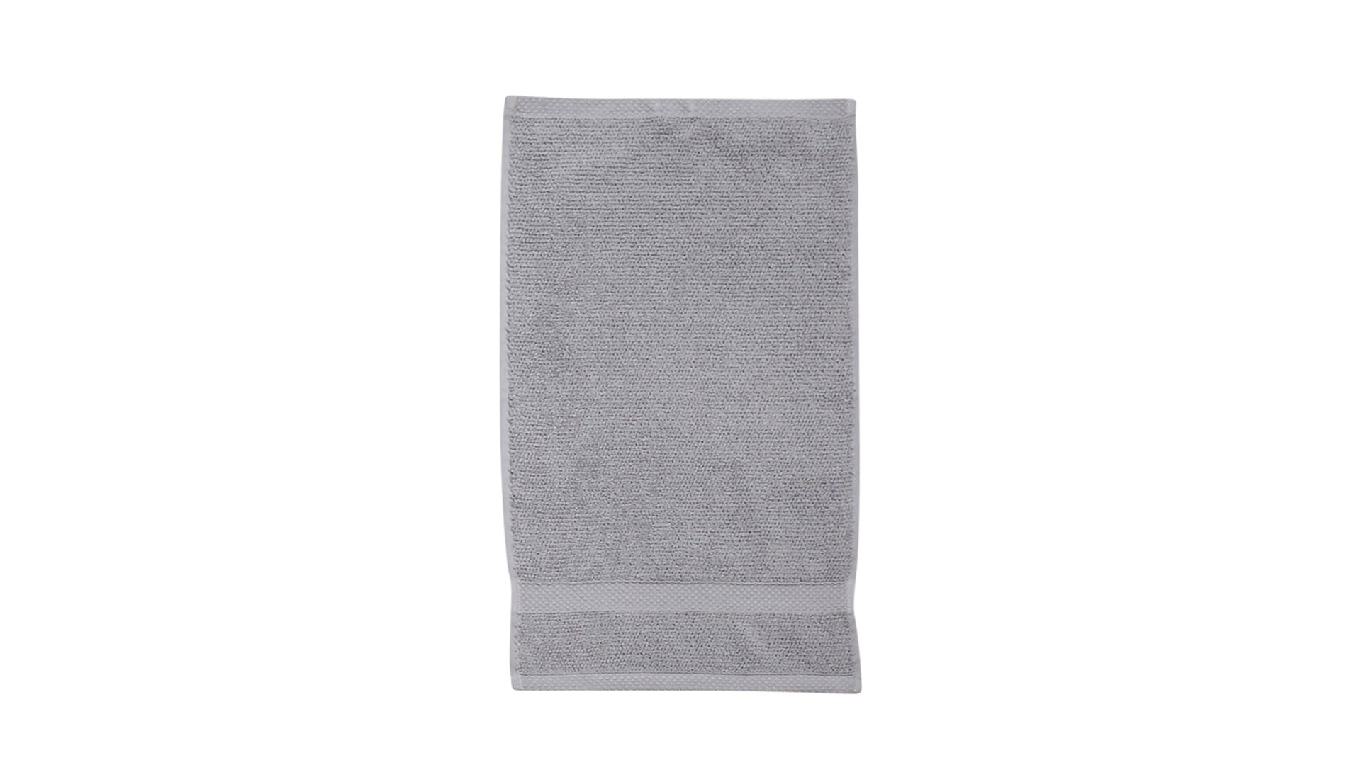 Gästehandtuch Done.® aus Stoff in Hellgrau done.® Gästehandtuch Deluxe für Ihre Heimtextilien silbergraue Baumwolle – ca. 30 x 50 cm