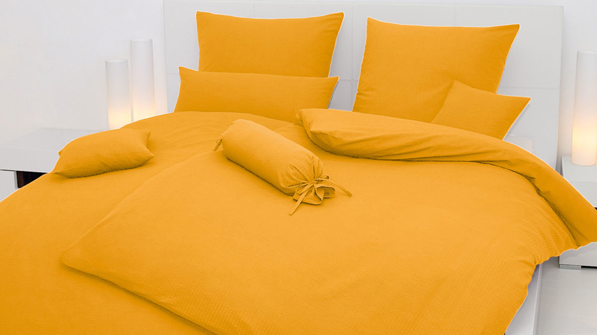 Bettwäsche-Set Janine® aus Naturfaser in Gold Janine® Bettwäsche-Set sonne – ca. 135 x 200 cm