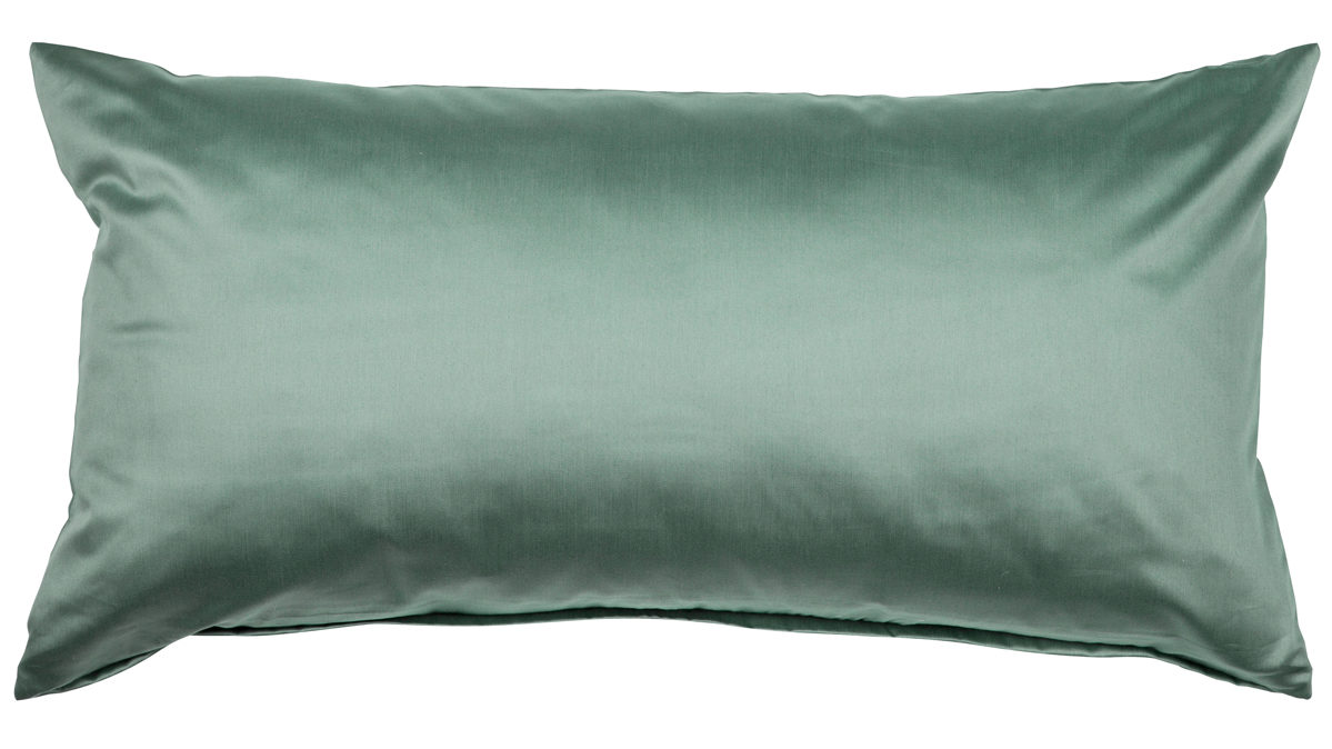 Kissenbezug /-hülle Janine® aus Naturfaser in Smaragd Janine® Kissenbezug Salbeigrün - ca. 40 x 80 cm