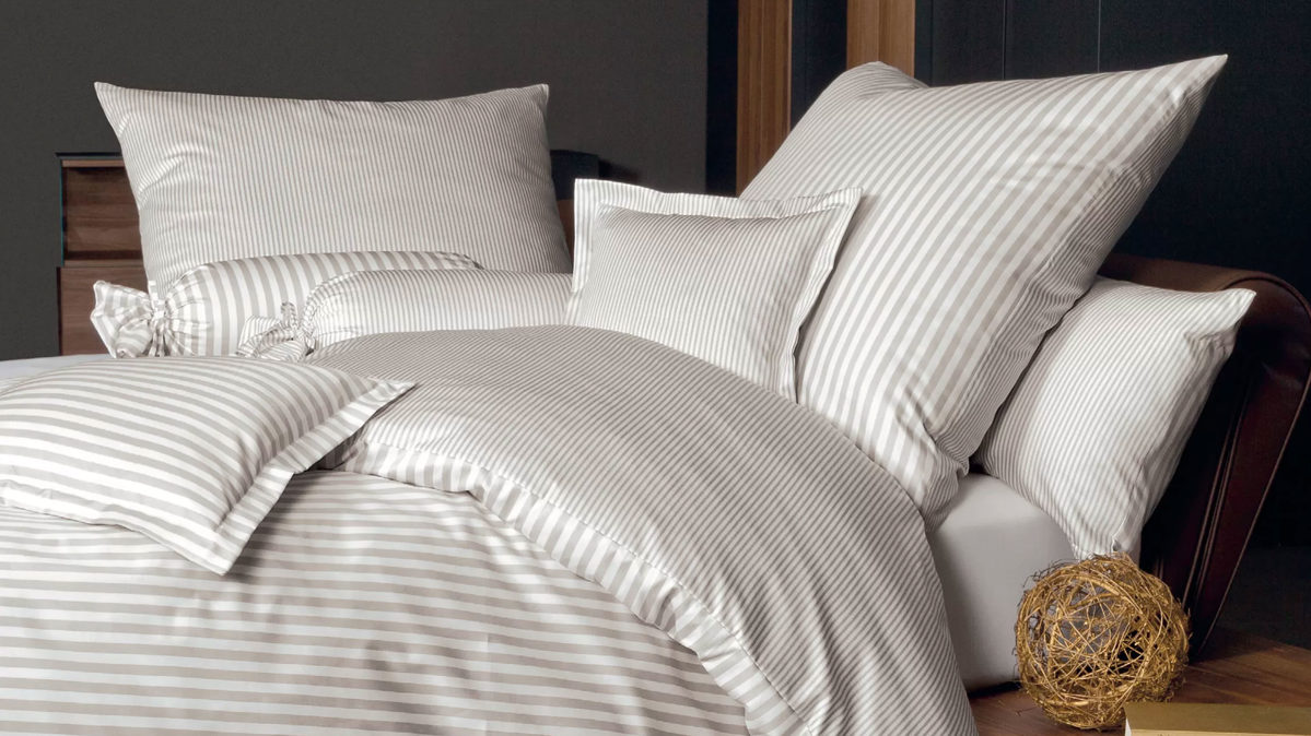 Bettwäsche-Set Janine® aus Naturfaser in Beige Janine® Bettwäsche-Set Naturell - ca. 240 x 220 cm