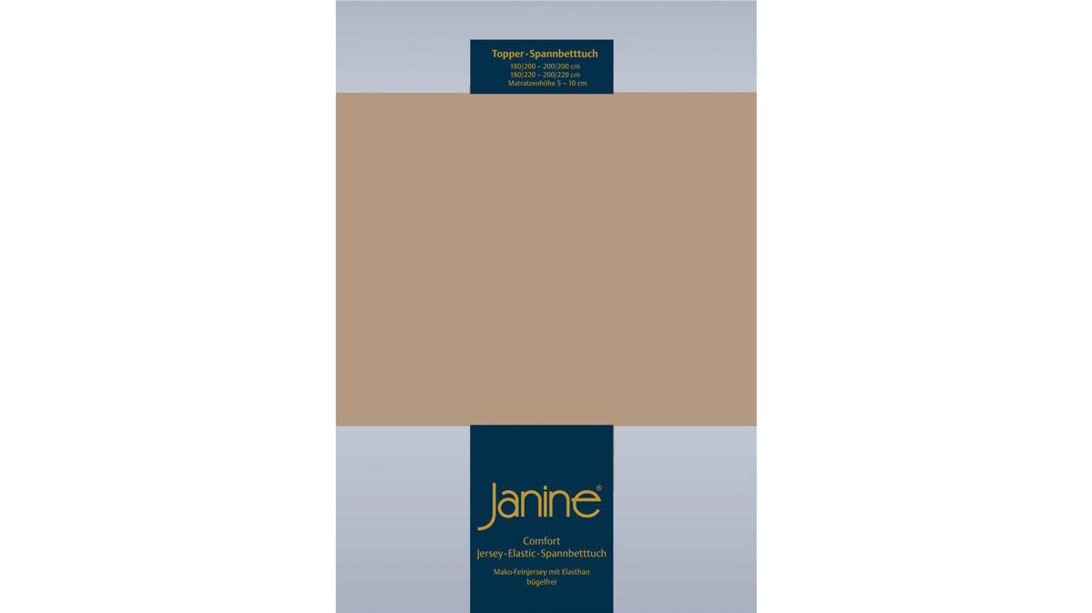 Spannbettlaken Janine® aus Stoff in Braun Janine® Spannbettlaken Nougat - ca. 200 x 200 cm