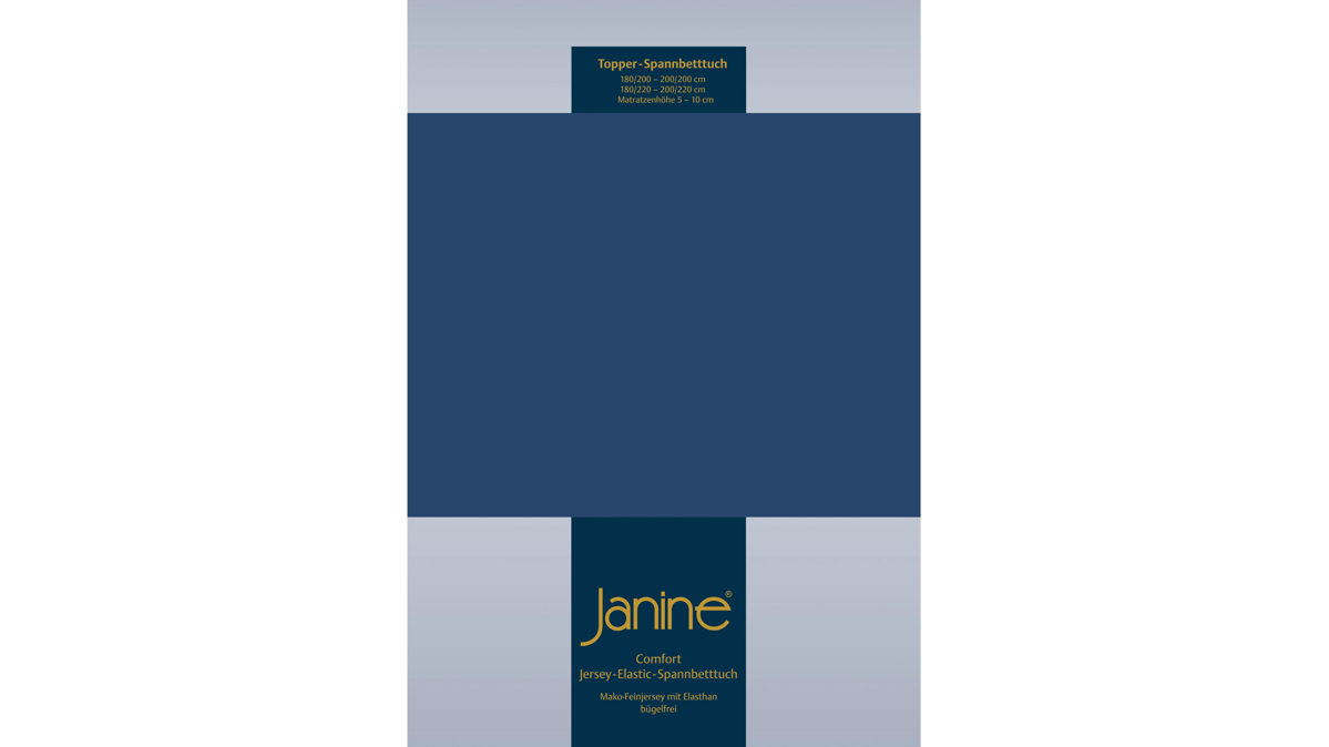 Spannbettlaken Janine® aus Stoff in Dunkelblau Janine® Spannbettlaken Marine - ca. 200 x 200 cm