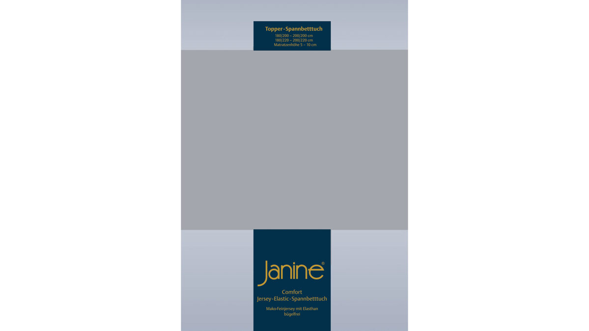 Spannbettlaken Janine® aus Stoff in Hellgrau Janine® Spannbettlaken Platin - ca. 100 x 200 cm