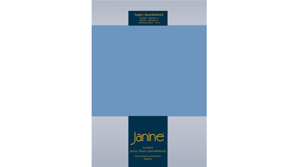 Spannbettlaken Janine® aus Stoff in Blau Janine® Spannbettlaken Blau - ca. 150 x 200 cm