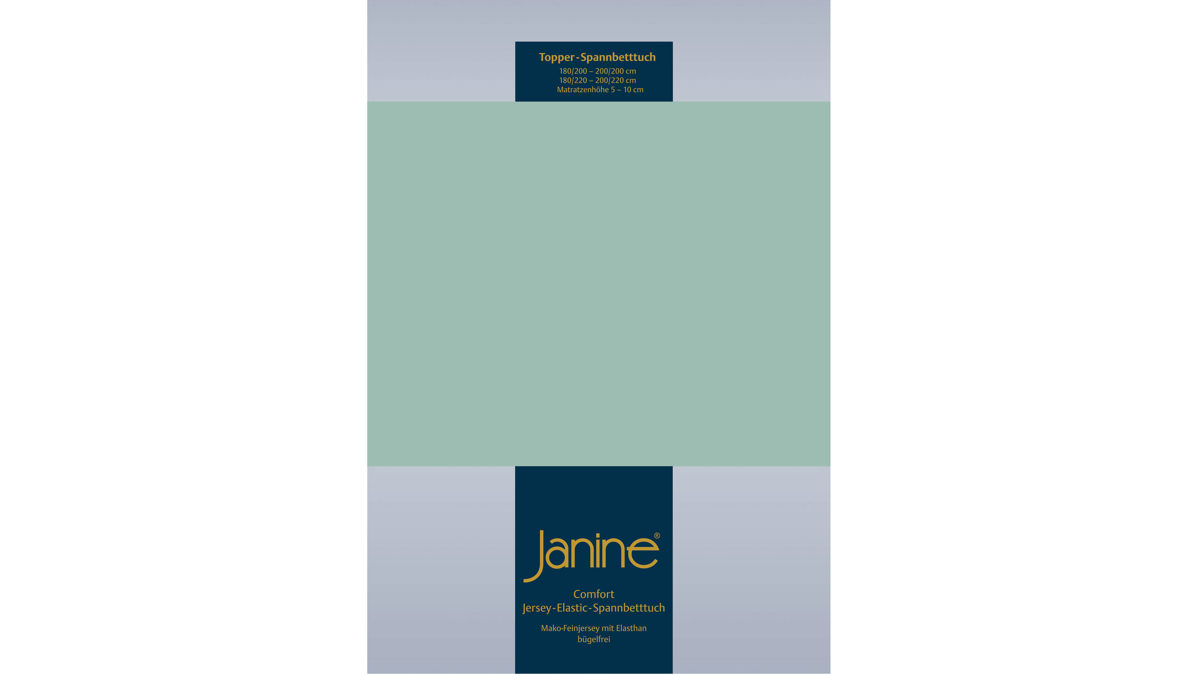 Spannbettlaken Janine® aus Stoff in Fichte Janine® Spannbettlaken Rauchgrün - ca. 200 x 200 cm