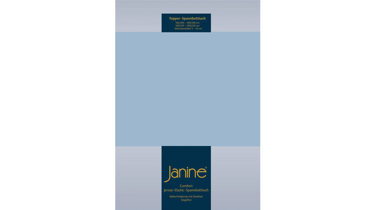 Spannbettlaken Janine® aus Stoff in Mittelblau Janine® Spannbettlaken Perlblau - ca. 200 x 200 cm