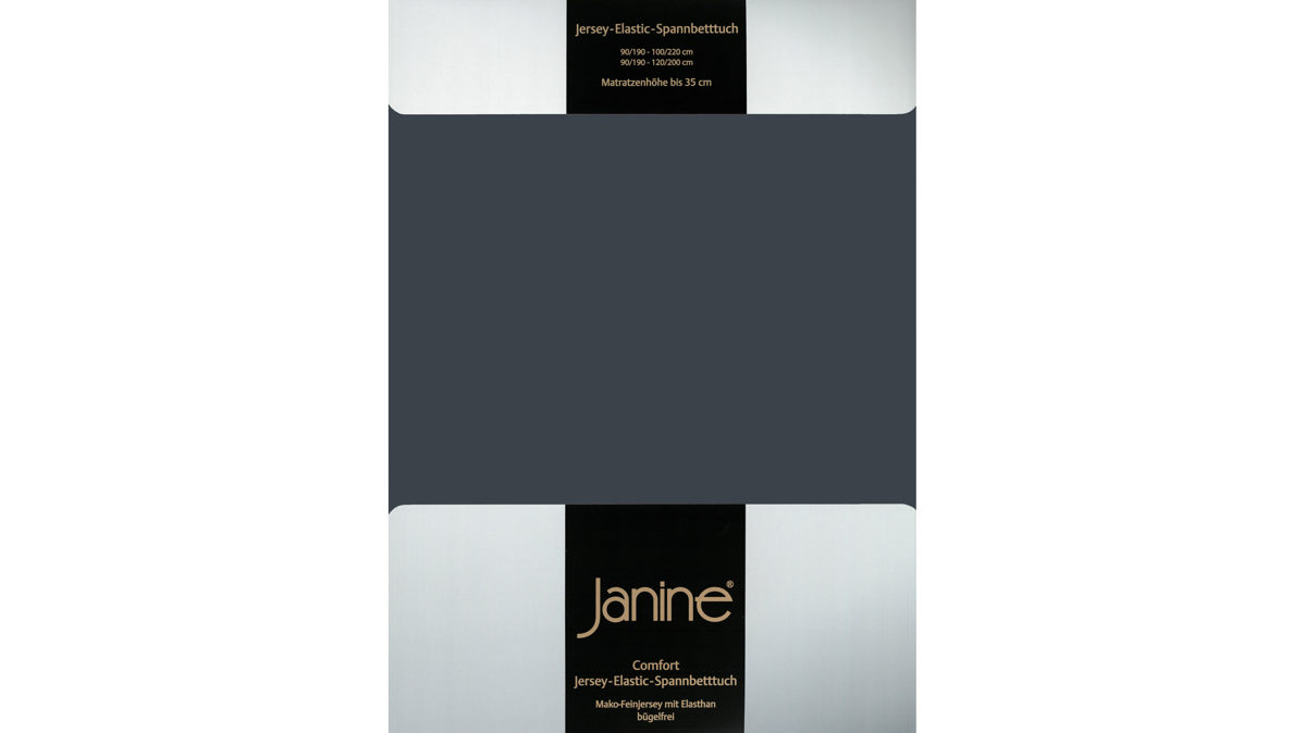 Spannbettlaken Janine® aus Stoff in Dunkelgrau Janine® Spannbettlaken Titan - ca. 150 x 200 cm