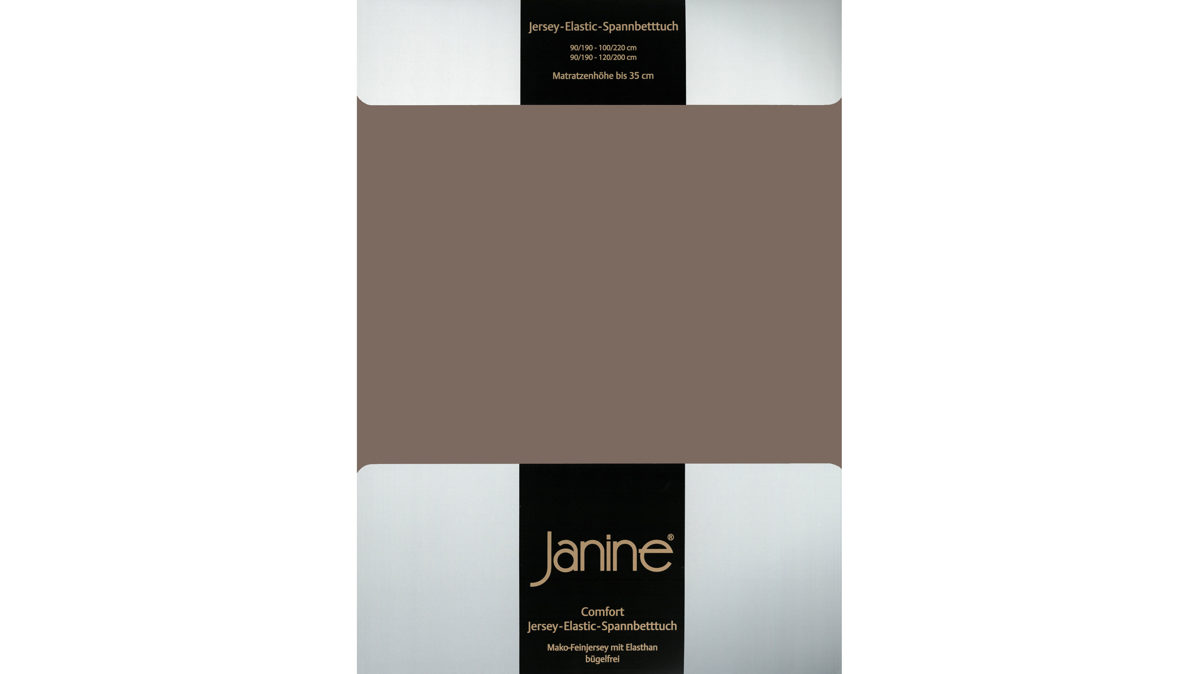 Spannbettlaken Janine® aus Stoff in Cappuccino Janine® Spannbettlaken Capuccino - ca. 100 x 200 cm