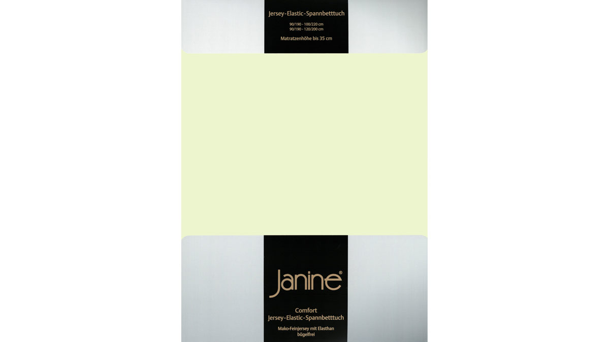 Spannbettlaken Janine aus Stoff in Hellgrün Janine® Spannbettlaken Limone – ca. 100 x 200 cm