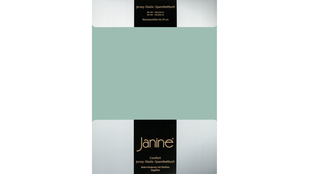 Spannbettlaken Janine® aus Stoff in Fichte Janine® Spannbettlaken Rauchgrün - ca. 150 x 200 cm