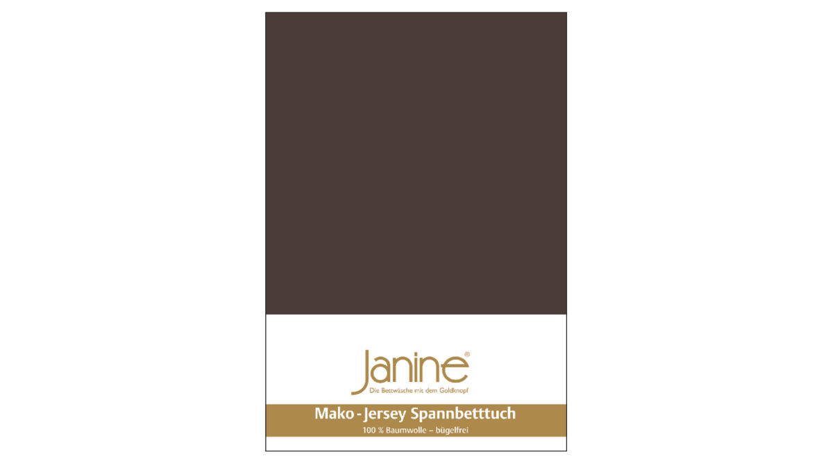 Spannbettlaken Janine® aus Stoff in Dunkelbraun Janine® Spannbettlaken Dunkelbraun - ca. 100 x 200 cm