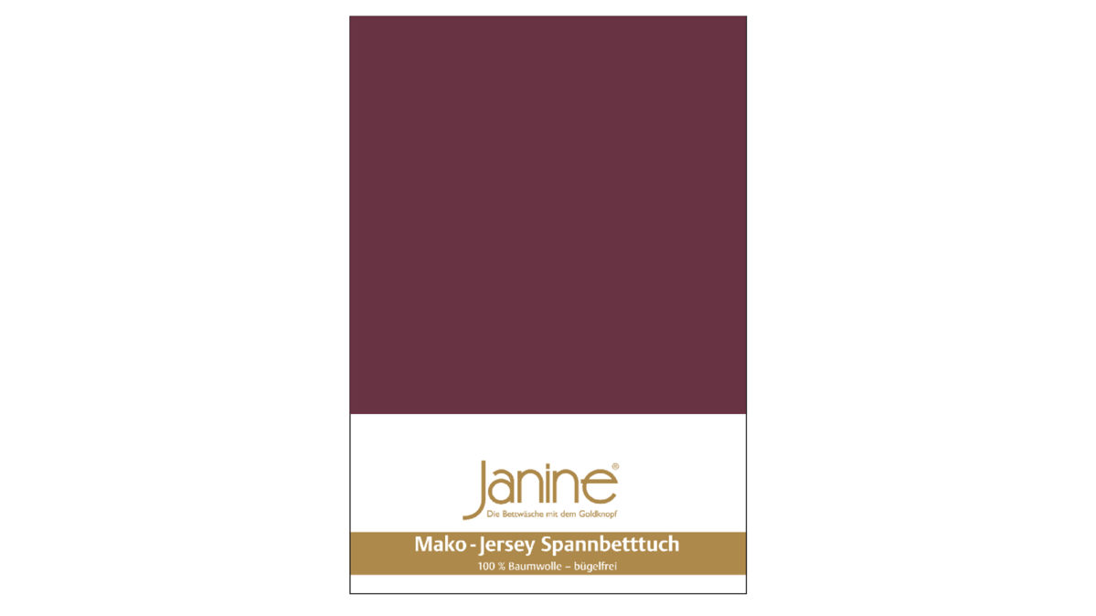 Spannbettlaken Janine® aus Stoff in Dunkelrot Janine® Spannbettlaken Burgund - ca. 150 x 200 cm