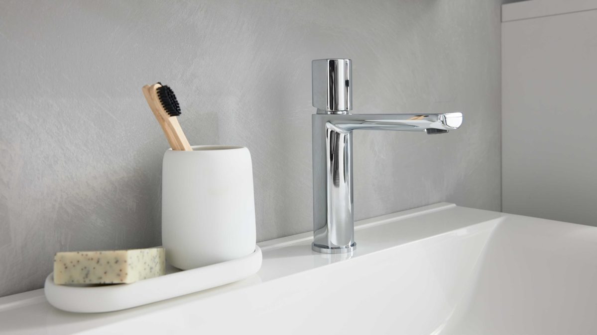 Mischbatterie Interliving aus Metall in Chrom Interliving Bad Serie 3702 - Armatur 7793 mit Exzenterstange Chrom