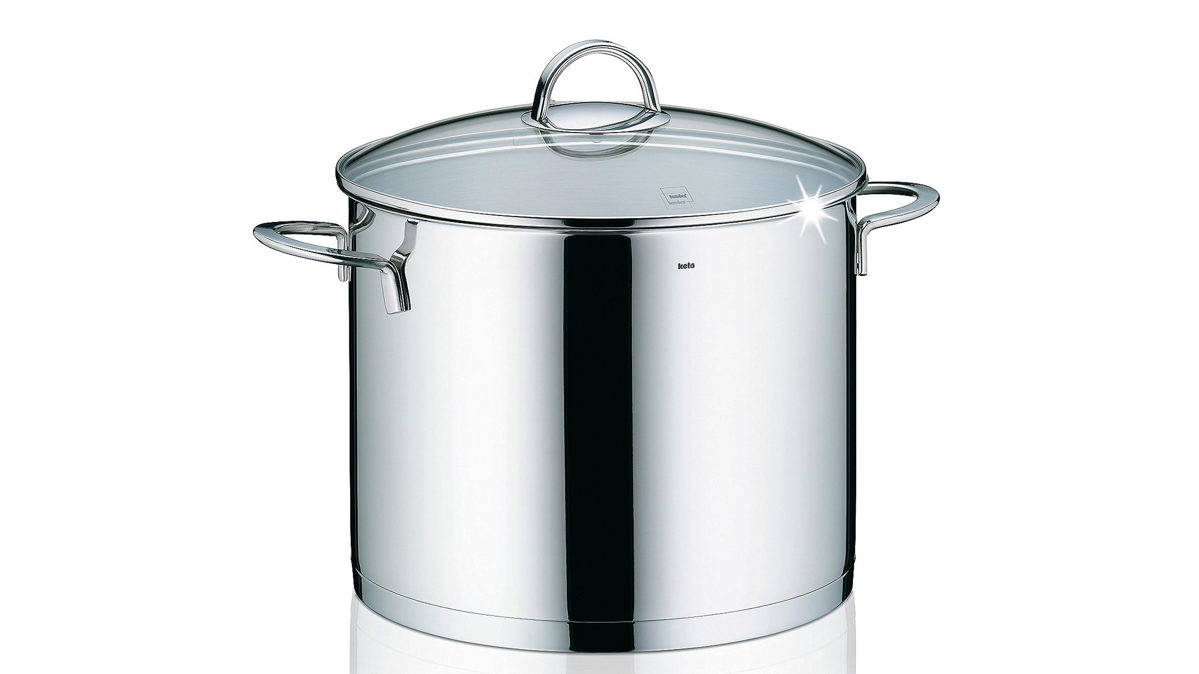 Gemüsetopf Kela | keck & lang aus Metall in Edelstahl Gemüsetopf Cailin Edelstahl & Klarglas - Durchmesser ca. 24 cm