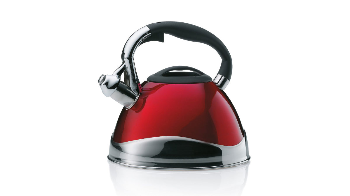 Wasserkessel Kela | keck & lang aus Metall in Rot Wasserkessel Rot & Schwarz - ca. 22 x 22 cm