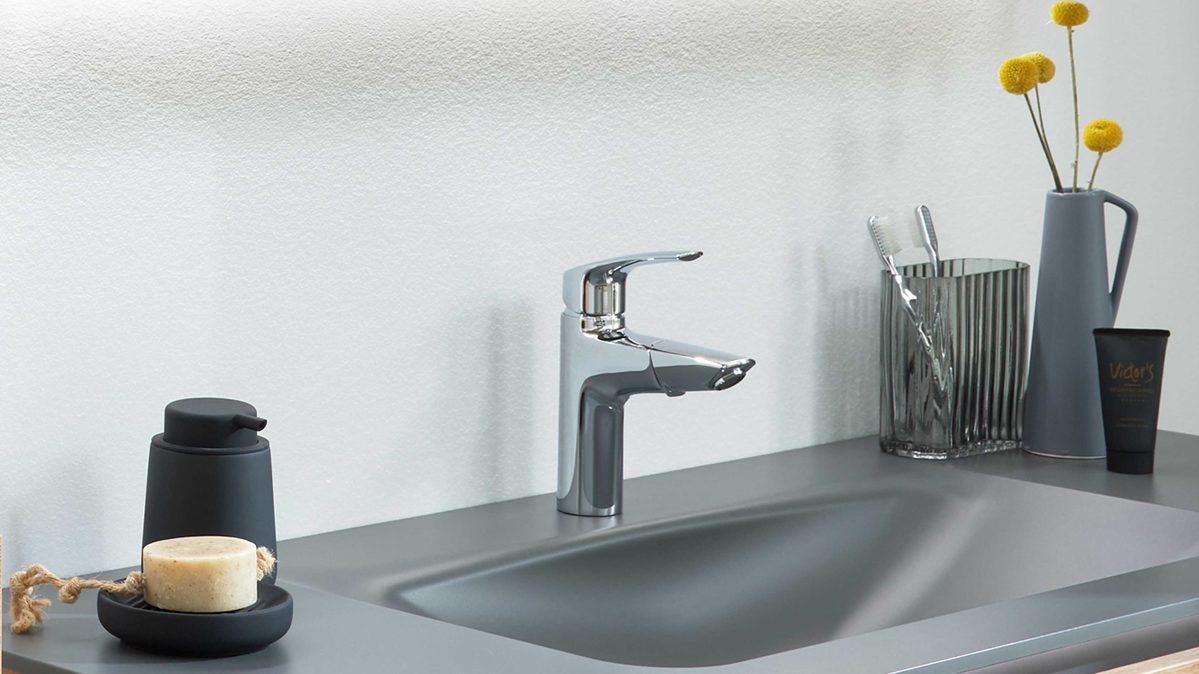 Mischbatterie Interliving aus Metall in Chrom Interliving Bad Serie 7405 - Waschtisch-Armatur Chrom