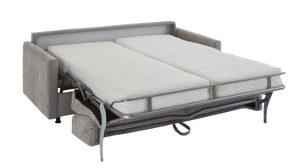 Schlafsofa Bali aus Stoff in Grau Schlafsofa Verona mit Faltbettfunktion grauer Bezug 3402 - Liegefläche ca. 160 x 200 cm