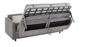 Schlafsofa Bali aus Stoff in Grau Schlafsofa Verona mit Faltbettfunktion grauer Bezug 3402 - Liegefläche ca. 160 x 200 cm