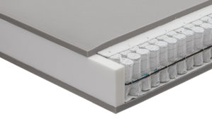 Federkernmatratze Interliving aus Stoff in Weiß Interliving Matratze Medikontur 1931 Taschenfederkern, H4 – Liegefläche ca. 160 x 200 cm