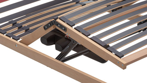 Lattenrost Interliving aus Holz in Holzfarben Interliving Lattenrost Serie 1951 mit Motorfunktionen motorisch – Liegefläche ca. 140 x 200 cm