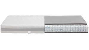 Federkernmatratze Interliving aus Stoff in Weiß Interliving Matratze Medikontur 1909 Taschenfederkern, H4 – Liegefläche ca. 90 x 200 cm