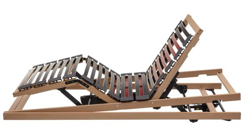 Lattenrost Interliving aus Holz in Holzfarben Interliving Lattenrost Serie 1952 - V6295 Reflux dreifach motorisch mit Funk – Liegefläche ca. 90 x 190 cm