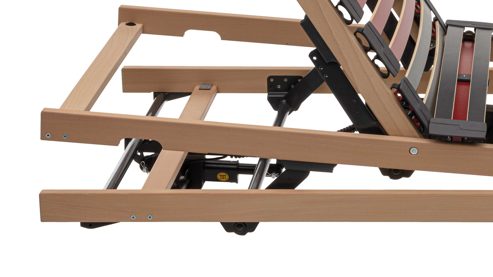 Lattenrost Interliving aus Holz in Holzfarben Interliving Lattenrost Serie 1952 mit Refluxfunktion und Funksteuerung dreifach motorisch mit Funk – Liegefläche ca. 90 x 190 cm