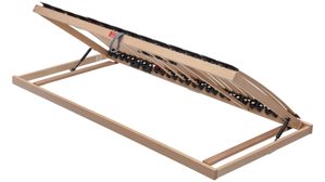 Lattenrost Interliving aus Holz in Holzfarben Interliving Lattenrost Serie 1952 mit Hebehilfe für linke Bettseiten links mit Hebehilfe – Liegefläche ca. 80 x 200 cm