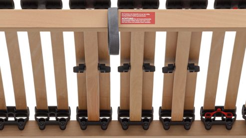 Lattenrost Interliving aus Holz in Holzfarben Interliving Lattenrost Serie 1952 mit Hebehilfe für rechte Bettseiten rechts mit Hebehilfe – Liegefläche ca. 80 x 200 cm