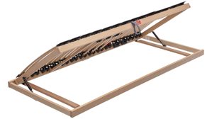 Lattenrost Interliving aus Holz in Holzfarben Interliving Lattenrost Serie 1952 mit Hebehilfe für rechte Bettseiten rechts mit Hebehilfe – Liegefläche ca. 80 x 200 cm