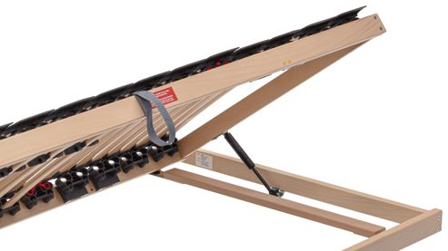 Lattenrost Interliving aus Holz in Holzfarben Interliving Lattenrost Serie 1952 mit Hebehilfe für rechte Bettseiten rechts mit Hebehilfe – Liegefläche ca. 80 x 200 cm