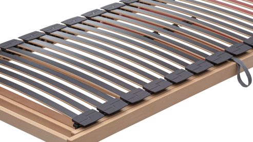 Lattenrost Interliving aus Holz in Holzfarben Interliving Lattenrost Serie 1952 mit Hebehilfe für rechte Bettseiten rechts mit Hebehilfe – Liegefläche ca. 80 x 200 cm