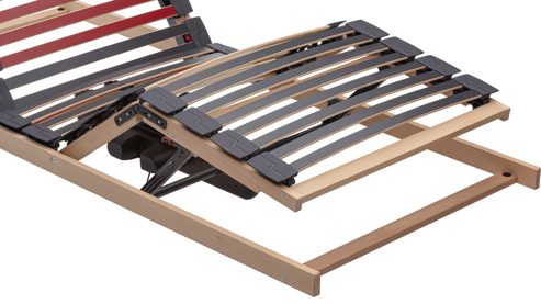 Lattenrost Interliving aus Holz in Holzfarben Interliving Lattenrost Serie 1952 mit zwei Motoren zweifach motorisch mit Handschalter – Liegefläche ca. 100 x 200 cm