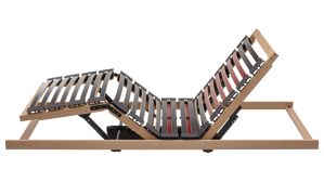 Lattenrost Interliving aus Holz in Holzfarben Interliving Lattenrost Serie 1952 mit zwei Motoren zweifach motorisch mit Handschalter – Liegefläche ca. 90 x 200 cm