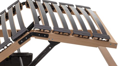 Lattenrost Interliving aus Holz in Holzfarben Interliving Lattenrost Serie 1952 mit zwei Motoren zweifach motorisch mit Handschalter – Liegefläche ca. 140 x 200 cm