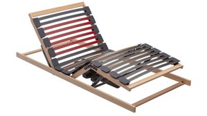 Lattenrost Interliving aus Holz in Holzfarben Interliving Lattenrost Serie 1952 mit zwei Motoren zweifach motorisch mit Handschalter – Liegefläche ca. 90 x 190 cm