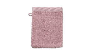 Waschlappen Kela | keck & lang aus Naturfaser in Rosa Handtuchserie Ladessa - Waschhandschuh altrosa Baumwolle - ca. 15 x 21 cm