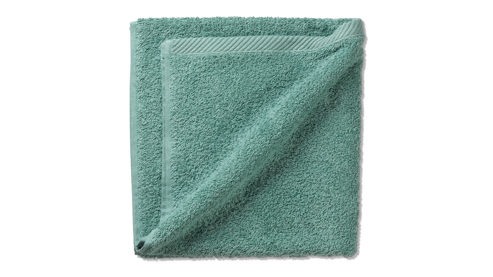 Handtuch Kela | keck & lang aus Naturfaser in Smaragd Handtuchserie Ladessa - Handtuch jadegrüne Baumwolle - ca. 50 x 100 cm