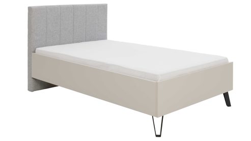 Bettgestell Interliving aus Holz in Hellgrau Interliving Jugendzimmer Serie 1702 - Bettgestell Sandgrau - Liegefläche ca. 120 x 200 cm