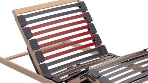 Lattenrost Interliving aus Holz in Holzfarben Interliving Lattenrost Serie 1952 mit drei Motoren dreifach motorisch mit Funk-Fernbedienung – Liegefläche ca. 100 x 200 cm