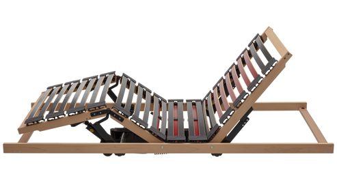 Lattenrost Interliving aus Holz in Holzfarben Interliving Lattenrost Serie 1952 mit drei Motoren dreifach motorisch mit Funk-Fernbedienung – Liegefläche ca. 100 x 200 cm