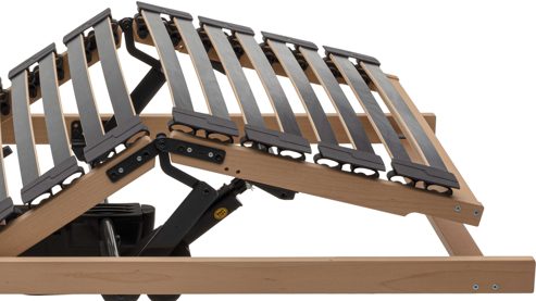 Lattenrost Interliving aus Holz in Holzfarben Interliving Lattenrost Serie 1952 - V6286 dreifach motorisch mit Funk-Fernbedienung – Liegefläche ca. 90 x 190 cm