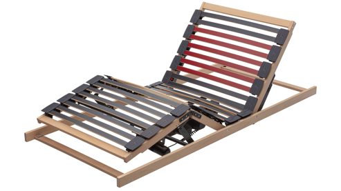 Lattenrost Interliving aus Holz in Holzfarben Interliving Lattenrost Serie 1952 mit drei Motoren dreifach motorisch mit Funk-Fernbedienung – Liegefläche ca. 140 x 200 cm
